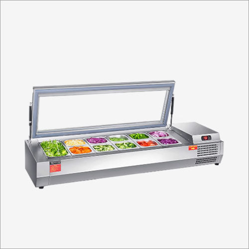 Saladettes with glass top