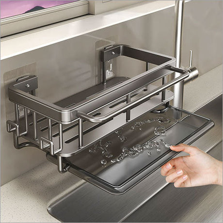 Wall shelves for sink baskets