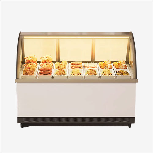With refrigerated display case - glass - LED – HAOTE Kitchenware