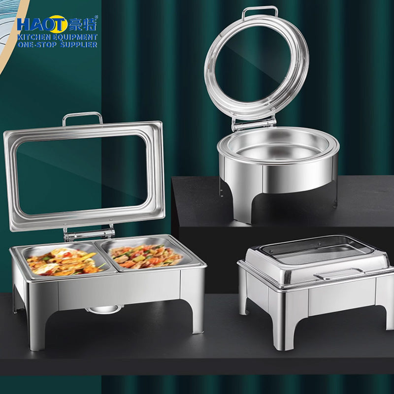 Stainless Steel Buffet Round Food Warmer Chafing Dish