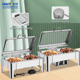 Stainless Steel Buffet Round Food Warmer Chafing Dish