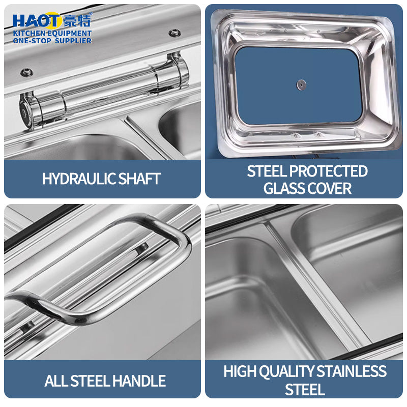 Stainless Steel Buffet Round Food Warmer Chafing Dish