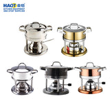16cm Stainless steel one person Swiss hotpot (oil tank type)