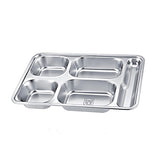 Extra large five compartment fast food plate (uncovered)