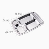 Big Five Grid Fast Food Plate (Small Round)