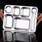 New Big Six Grid 1.2mm Fast Food Plate