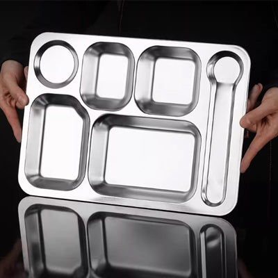 New Big Six Grid 1.2mm Fast Food Plate