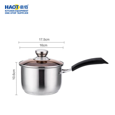 16cm single handle steel diamond milk pot