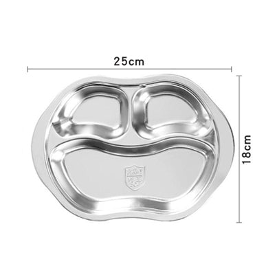 Three grid children's fast food plate （18 * 25 * 3cm）