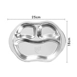 Three grid children's fast food plate （18 * 25 * 3cm）