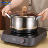 Shide 20cm Stainless Steel Soup Pot with Wooden Handles