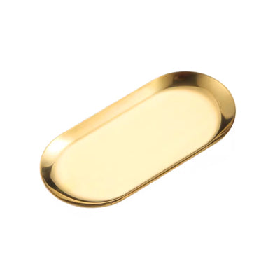 Medium gold oval tray