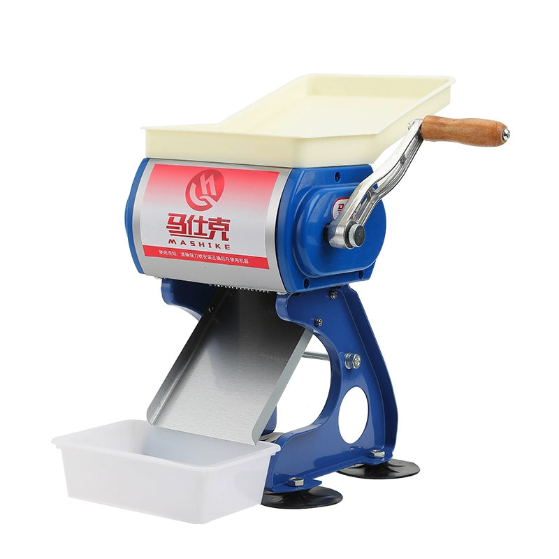 Manual meat slicer and slicer