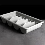 Four grid knife and fork plate