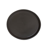 Brown round anti-slip tray