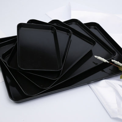Black plastic tray