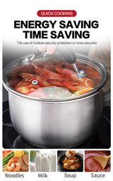 Composite bottom single handle high body juice pot