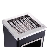 Square Liger Black Steel Head Floor Ashtray