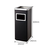 Square Liger Black Steel Head Floor Ashtray