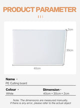 White plastic cutting board（square）