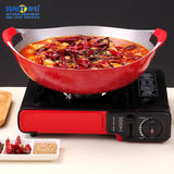 32cm Red-Handled Aluminum Hot Pot with Detachable Handles
