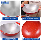 32cm Red-Handled Aluminum Hot Pot with Detachable Handles