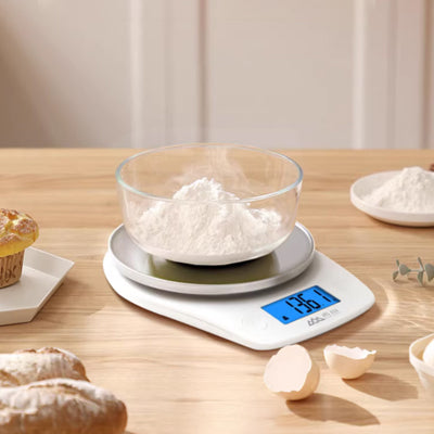 White electronic kitchen scale 5KG (5kg/0.1g)