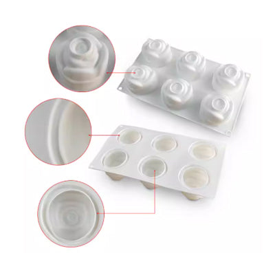 Rose shaped dessert mold