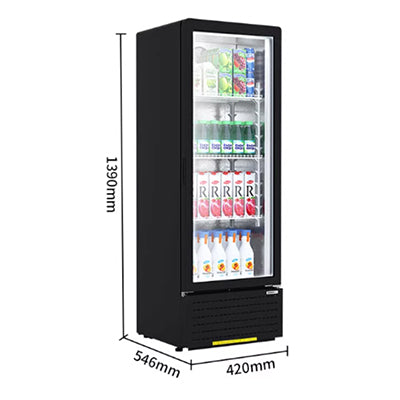 Flat-top round-corner single-door refrigerated display cabinet LSC-150FYP/150FYPE