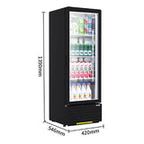 Flat-top round-corner single-door refrigerated display cabinet LSC-150FYP/150FYPE