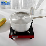 20CM aluminum snow flat pot (with lid)