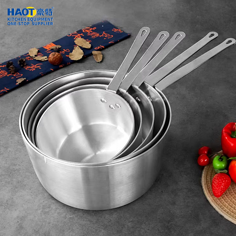 20CM aluminum snow flat pot (with lid)