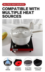 20CM aluminum snow flat pot (with lid)