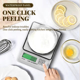 Silver waterproof electronic kitchen scale 3kg/0.1g