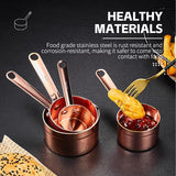 Pot round handle juice spoon rose color 150ml (C195-845)