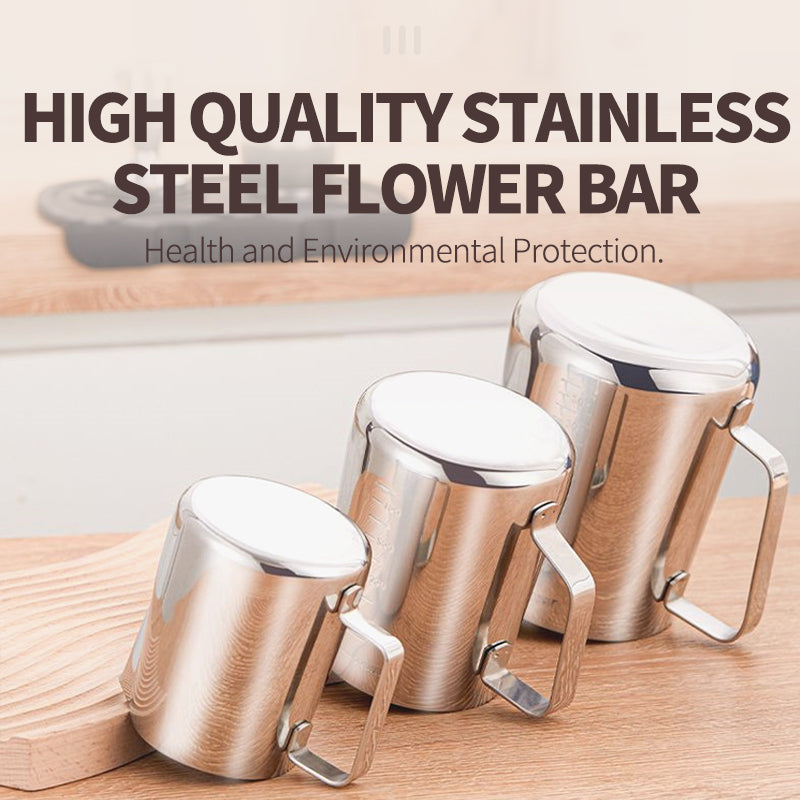 Stainless steel flower cup 600ml (inner and outer steel stamp scale)