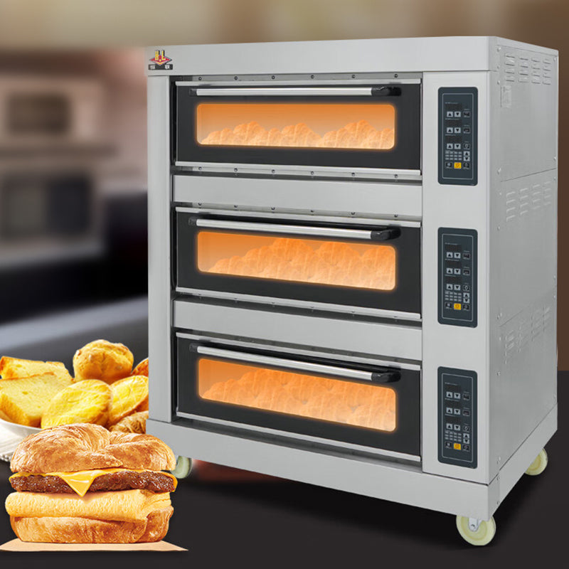 Commercial high-capacity temperature controlled electric oven pizza oven