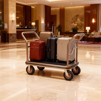 Sand steel matte glazed rose gold luggage cart（XL-24）