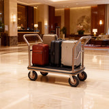 Sand steel matte glazed rose gold luggage cart（XL-24）