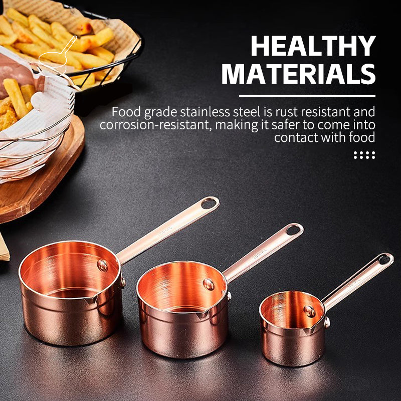 Pot round handle juice spoon rose color 150ml (C195-845)