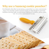 Stainless steel pizza puncher