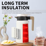 304 black wooden handle insulated kettle 1800ml (digital display with temperature)