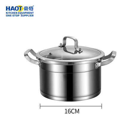 Double handle soup pot (three-layer bottom) 16cm