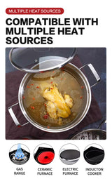 Double handle soup pot (three-layer bottom) 16cm