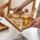 Large double ear bamboo tray