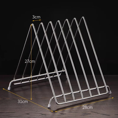 Six grid cutting board rack