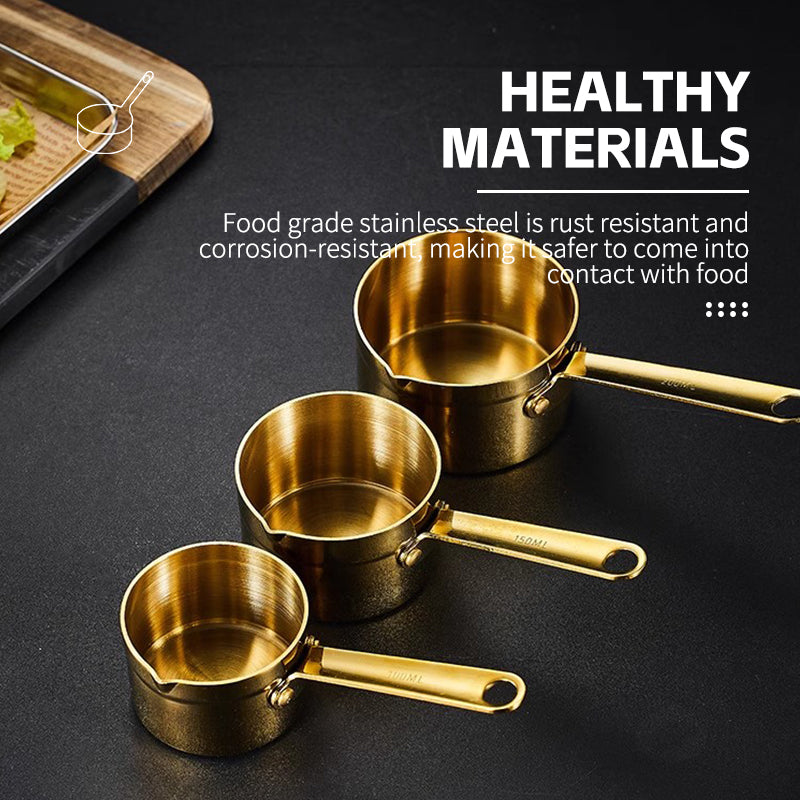 1/1 Gold Plated American Sauce Pot 304