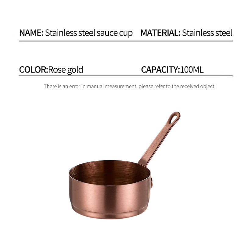 304 Large Short Handle Sauce Cup 100ml (Rose Gold)