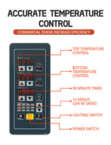 Commercial high-capacity temperature controlled electric oven pizza oven