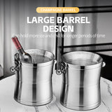 Western style double-layer stainless steel champagne barrel
